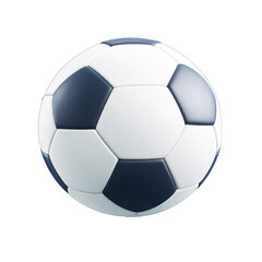 Fototapeta premium A classic soccer ball design with traditional black and white panels, perfect for sports-themed projects and activities. transparent background