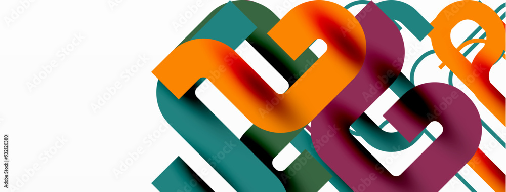 Poster wave lines minimal abstract background