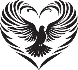 Fototapeta premium Dove Silhouette Vector Illustration
