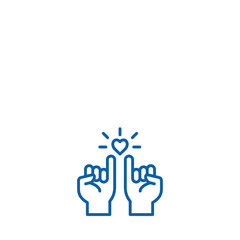 Fototapeta premium A Hand Gesture with a Heart 