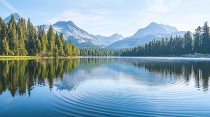 Tranquil Mountain Lake