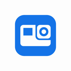 extreme camera video icon sign