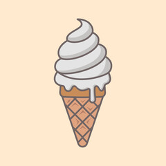 ice cream icon design vector template