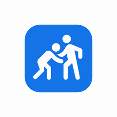 wrestling sport athlete icon sign