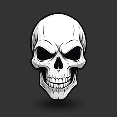 Skull in vintage stole Human skull in studio vector Ai generator