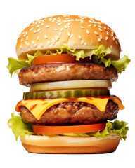 PNG Cheese burger food hamburger vegetable.