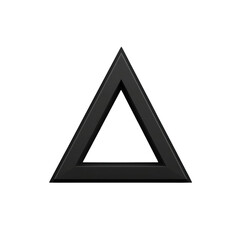A minimalist black triangle shape design, perfect for modern art, branding, and geometric themed projects. transparent background