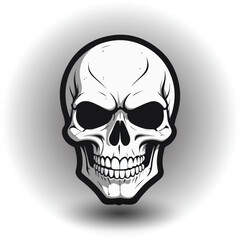 Skull in vintage stole Human skull in studio vector Ai generator