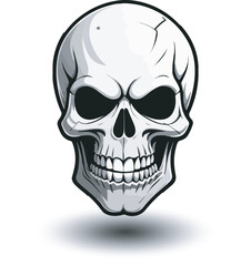 Fototapeta premium Skull in vintage stole Human skull in studio vector Ai generator