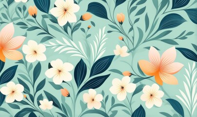 Beautiful pattern wallpaper with soft color
