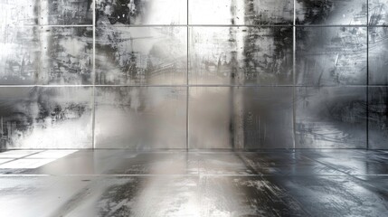 Fototapeta premium Metallic silver surface as backdrop