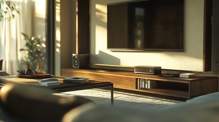 Detail of Modern Living Room Interior Decoration 8K Realistic