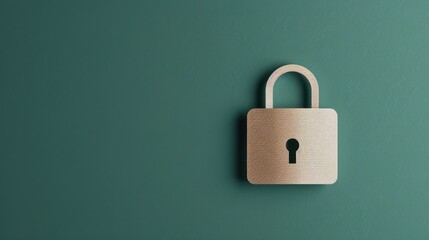 Secure Email Communication with Padlock Icon, Data Protection Concept