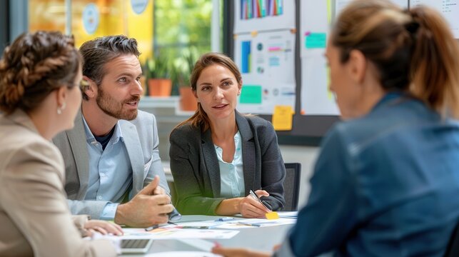 Driving Sustainable Innovation: Business Professionals Foster ESG Principles in Discussion - Powered by Adobe