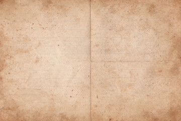 Folded old paper texture, brown vintage paper sheet background with space for text