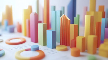 Fototapeta premium Financial Insights Explaining Complex Business Concepts through 3D Animation Navigating the complexities finance can be daunting, but 3D animation makes easier to understand.By transforming intricate.
