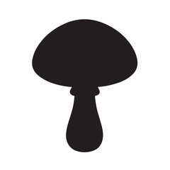 A mushroom silhouette vector illustration