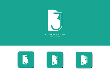 BJ, JB, B, J, Abstract Letters Logo Monogram
