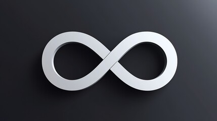 Fototapeta premium Infinity Symbol on Black Background