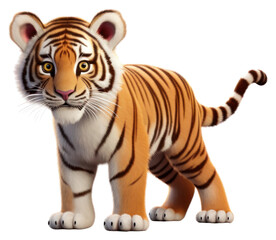 Fototapeta premium PNG Tiger wildlife cartoon animal.