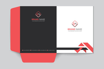 Clean professional presentation folder template