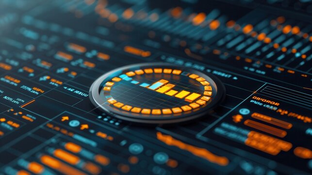 A detailed microchip cityscape showing various buildings and lit pathways, resembling a futuristic city layout. - Powered by Adobe