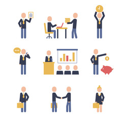 Simple teamwork icons set. Universal teamwork icon to use for web and mobile UI, set of basic teamwork elements. Corporate pictogram concept.