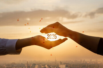 Concept of protecting the future 2025.