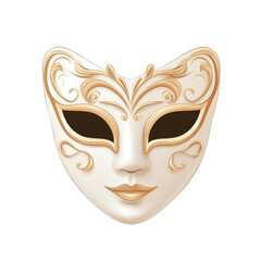 Elegant mask with intricate designs, perfect for celebrations and artistic events, showcasing creativity and tradition. transparent background