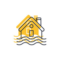 Flood Insurance icon vector illustration. Flood Insurance symbol isolated on white background