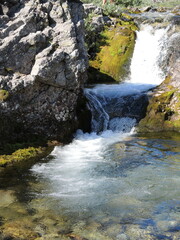 waterfall in the mountains