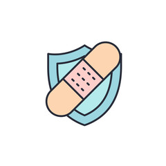 accident insurance icon vector illustration. accident insurance symbol isolated on white background