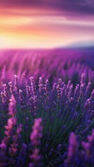 Naklejka premium Close-up of Blooming Lavender in a Field