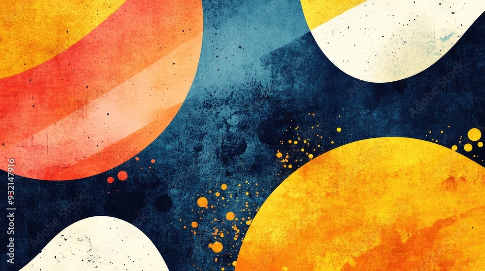 Poster abstract background design featuring colorful shapes and textures suitable for various creative proj