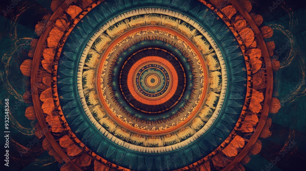 Poster abstract circular design pattern