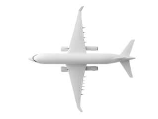a white airplane on a white background