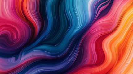 Obraz premium Abstract vibrant colorful wave pattern, modern art