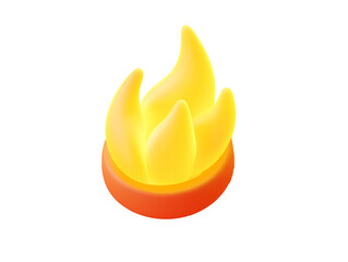 a lit up flame on an orange background
