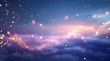 Fototapeta premium Empty banner with shimmering sparks