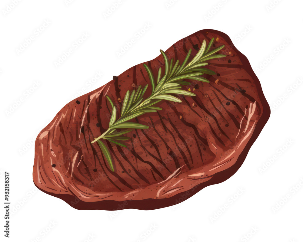 Wall mural PNG Steak meat food freshness.