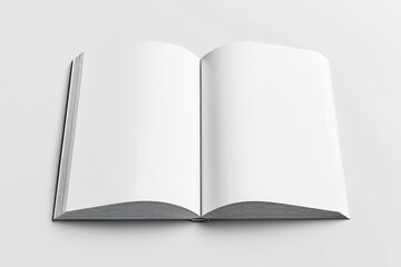 Naklejka premium Funeral Booklet Template. White Portrait Booklet Mockup with Divided Background