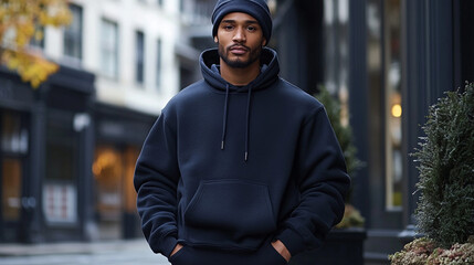 Fototapeta premium mockup of a blank hoodie