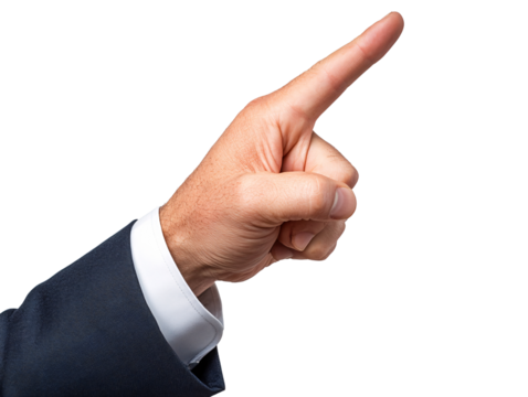 a hand pointing up with a finger