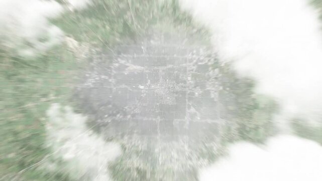 Earth zoom in from space to Springfield, Massachusetts, USA. Followed by zoom out through clouds and atmosphere into space. Satellite view. Travel intro. Images from NASA