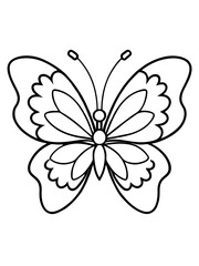 Flower clipart Butterfly drawing with flower lines