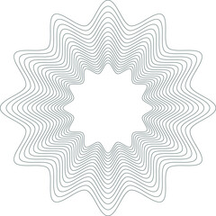 Isolated geometric spirograph shape