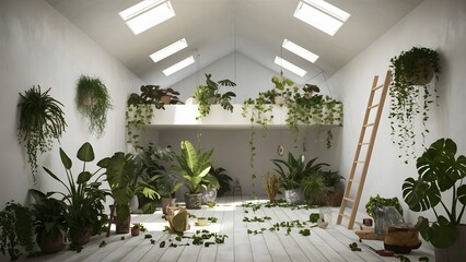 The Power of White Walls and Plants, generative AI