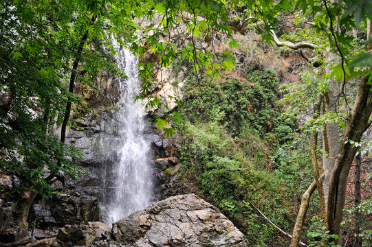 Kaledonia Falls in Troodos Mountains, Cyprus, Eastern Mediterranean Sea