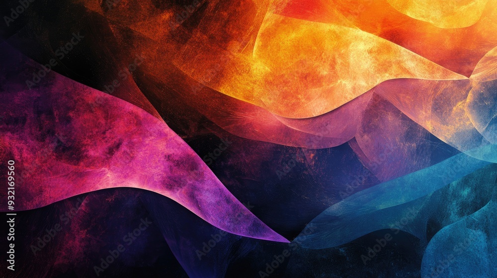 Poster abstract background design featuring colorful shapes and textures suitable for various creative proj