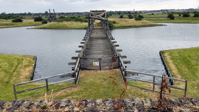 Tilbury Fort moat, Tilbury, Essex, England, United Kingdom